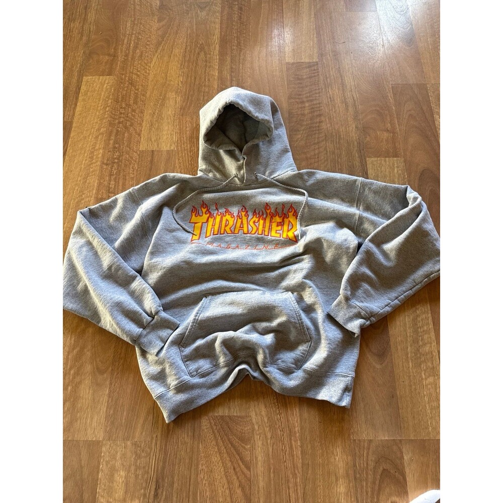 THRASHER Magazine  auth OG FLAME LOGO Y2K Hoodie